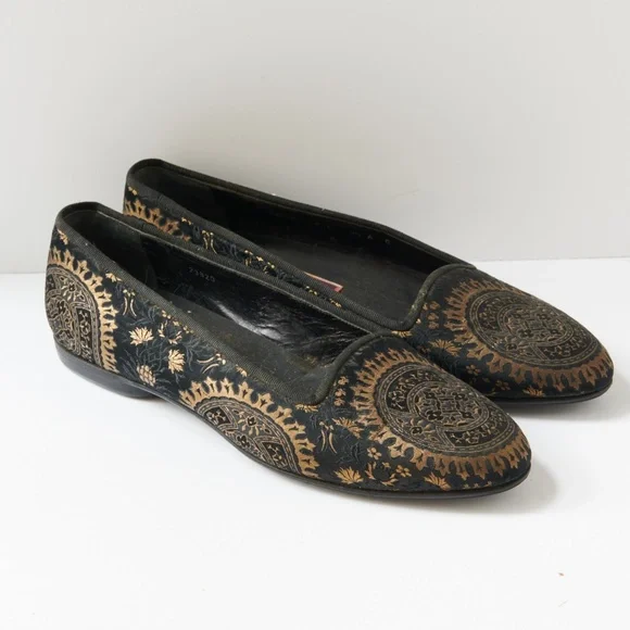 80s - SUSAN BENNIS - WARREN EDWARDS - Loafer - Men\'s - 9.5 - BLK - Silk Susan Bennis - Warren Edwards | Shoes | 8s Susan Bennis  main image 2